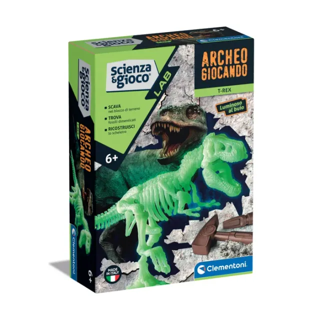 Clementoni Archeogiocando T-Rex kit scavo fosforescente