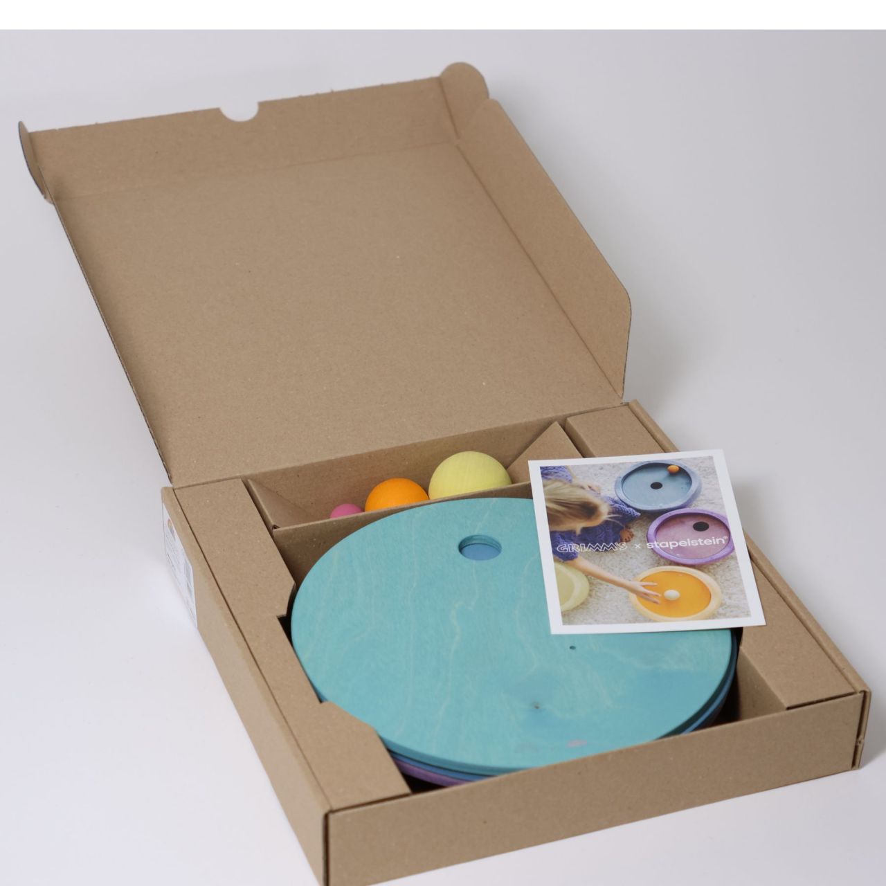Stapelstein Rolling Discs dischi legno Cool Pastel 6 pezzi