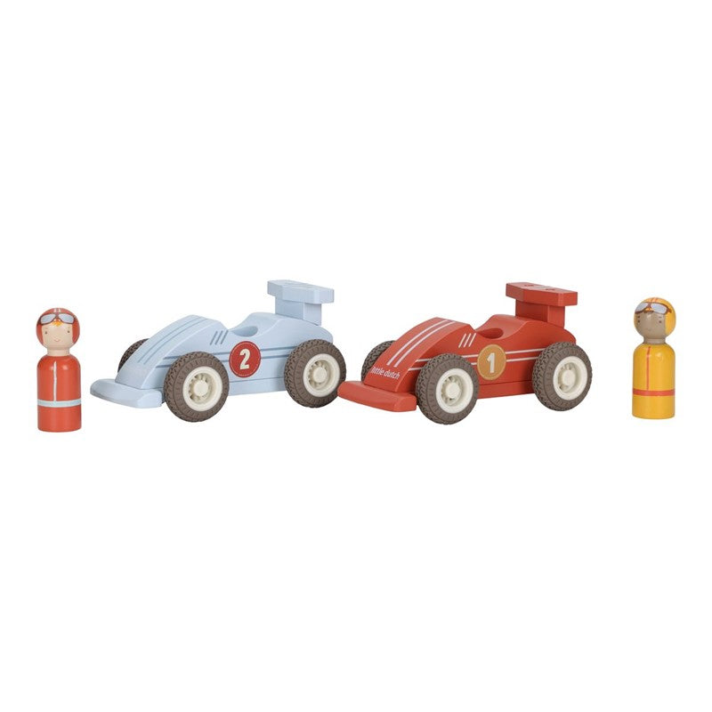 Little Dutch macchinine legno auto corsa retromarcia 2 pezzi