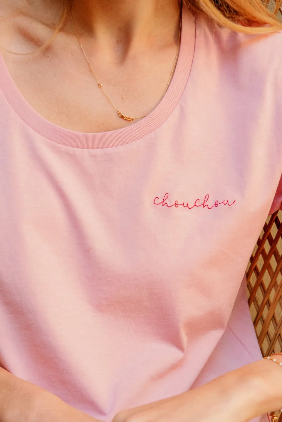 Ella and Rapha Chouchou t-shirt donna rosa cotone bio