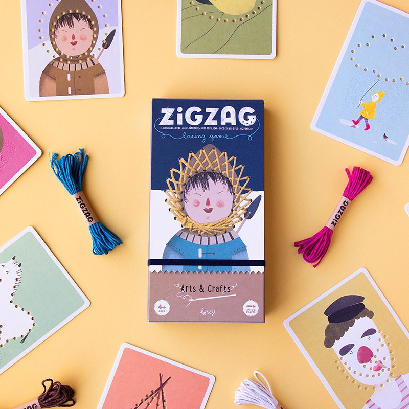 Londji Zig Zag cartella ricamo bambini con aghi
