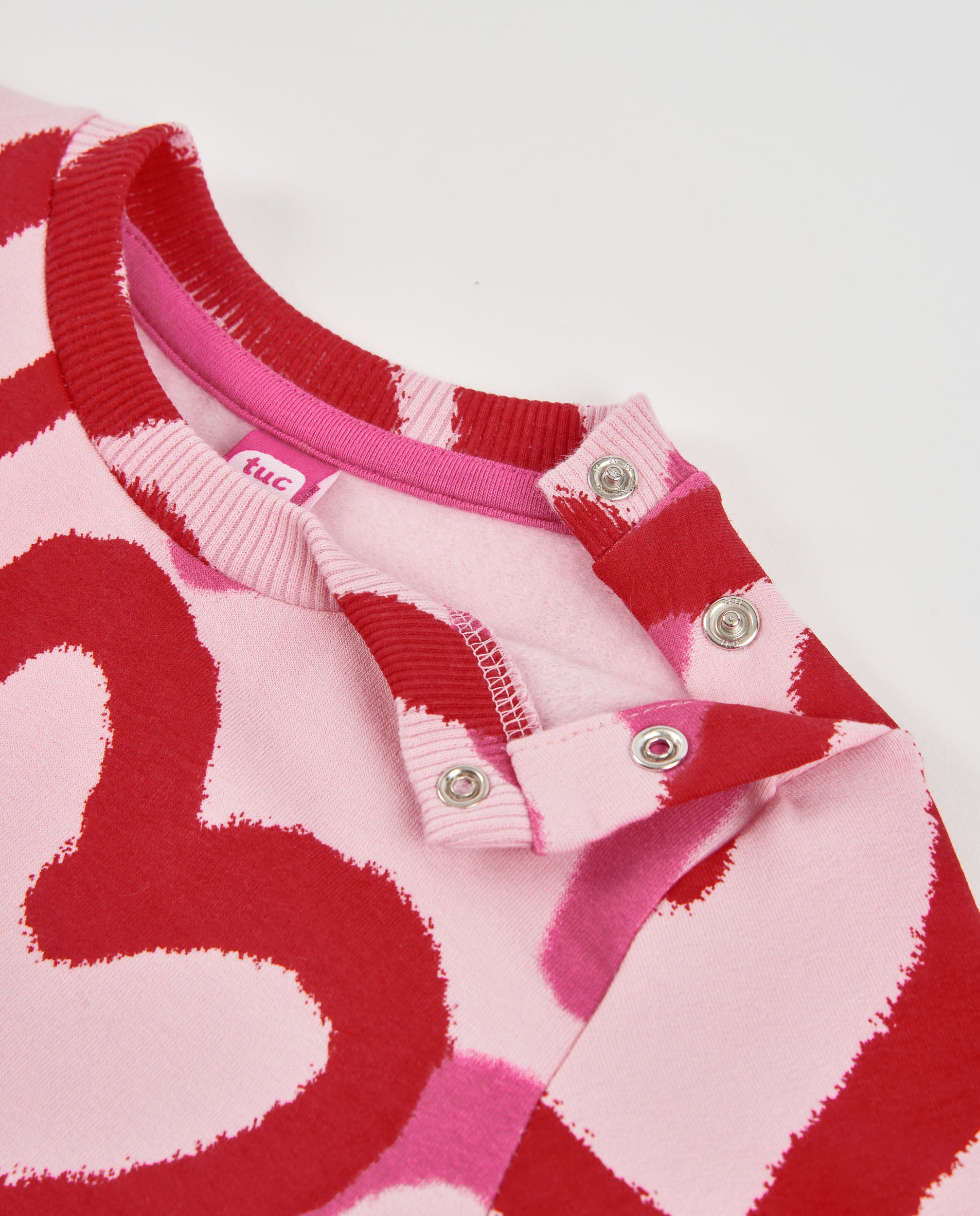 Tuc Tuc vestito bambina cuori pile rosa