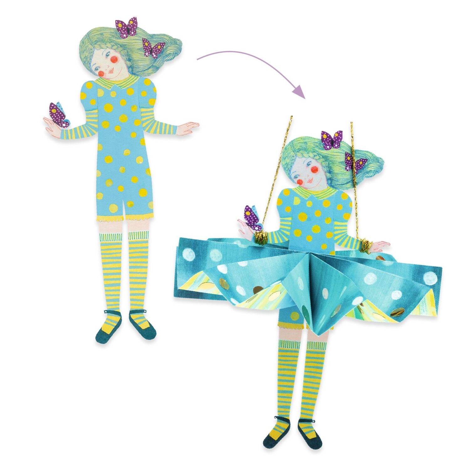 Djeco Paper Dresses set artistico carta dai 6 anni