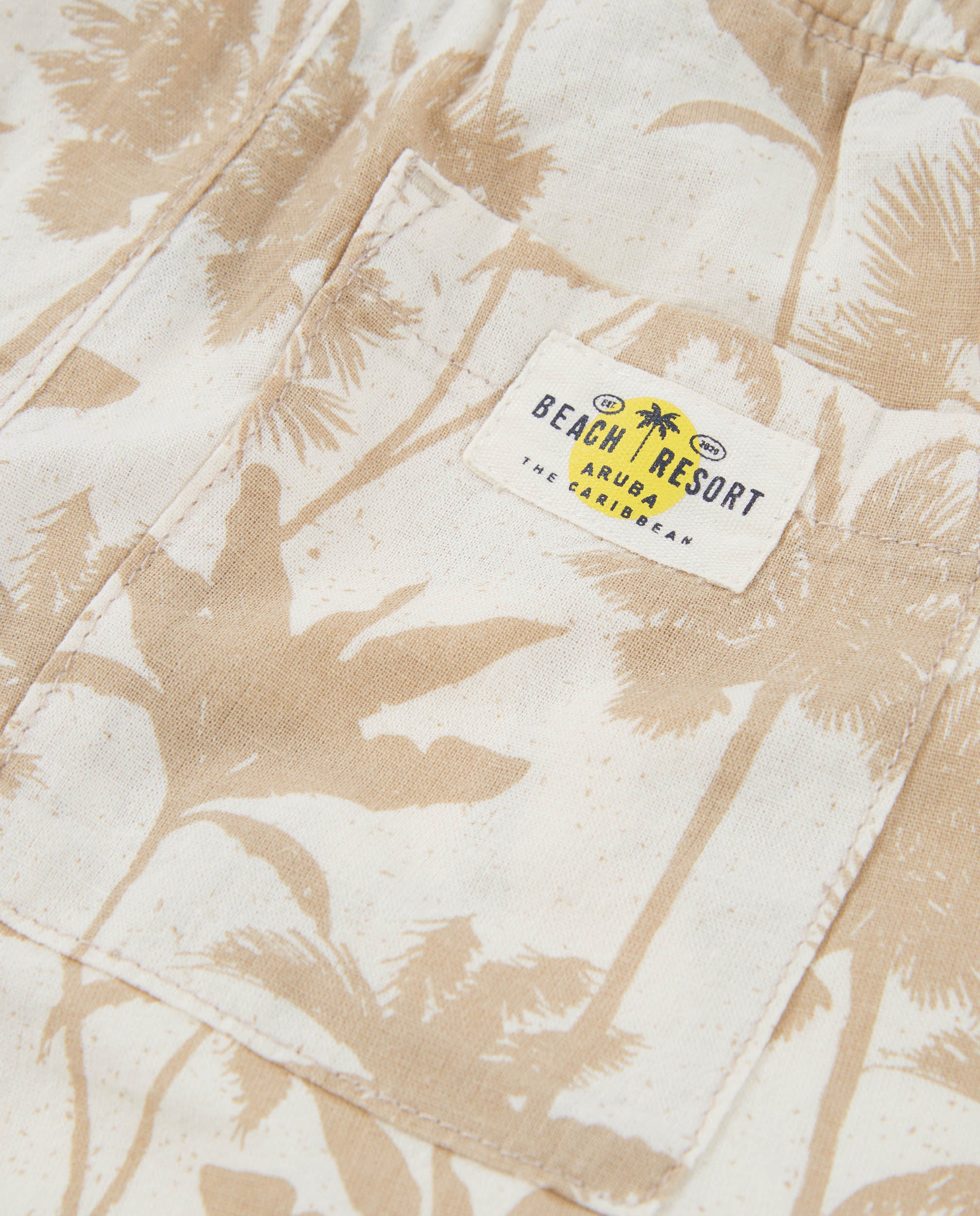 Tuc tuc bermuda bambino beige stampa palme