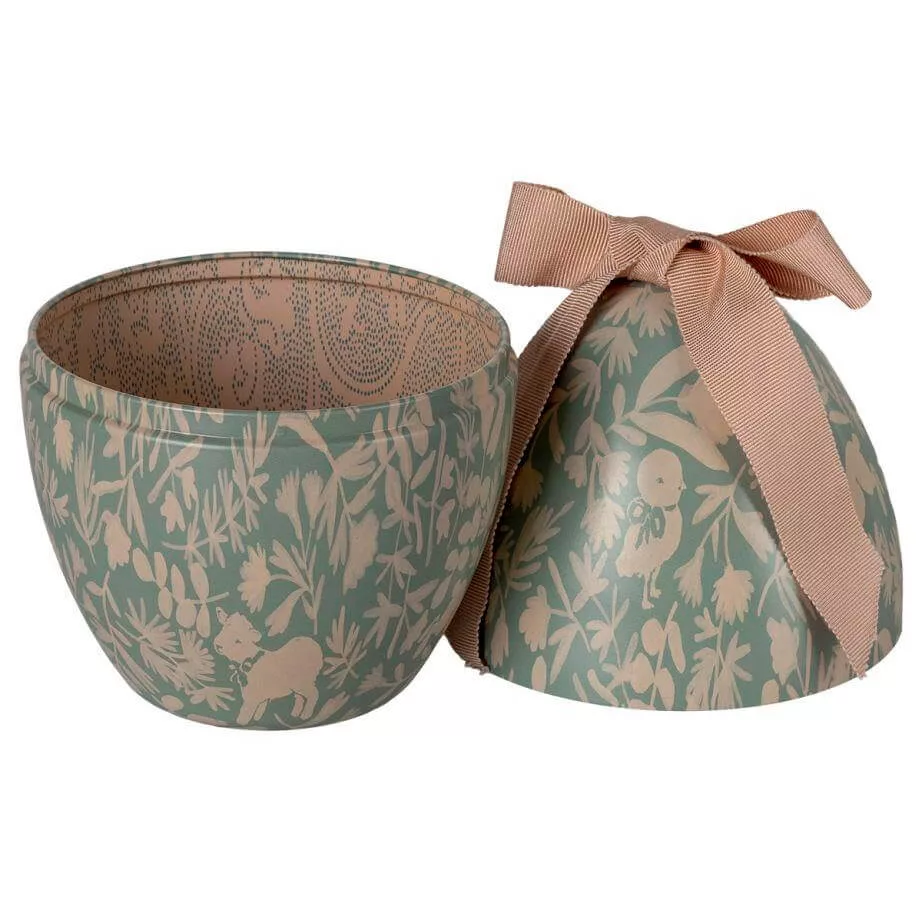 Maileg Uovo di Pasqua in metallo blu 18 cm da riempire