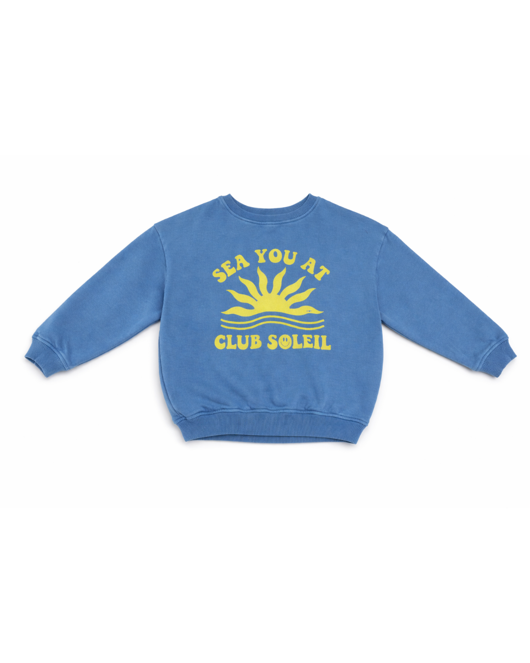 Ella and Rapha Little Sea You felpa bambini blu cotone organico