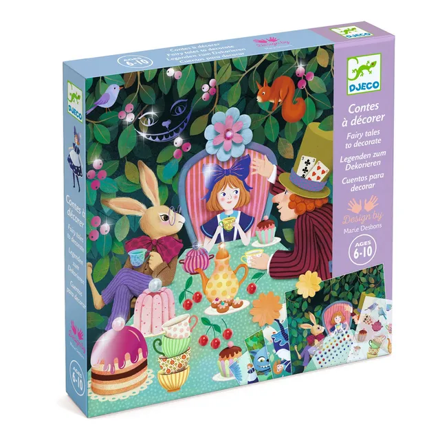 Djeco Alice nel Paese delle Meraviglie kit creativo 4 attività