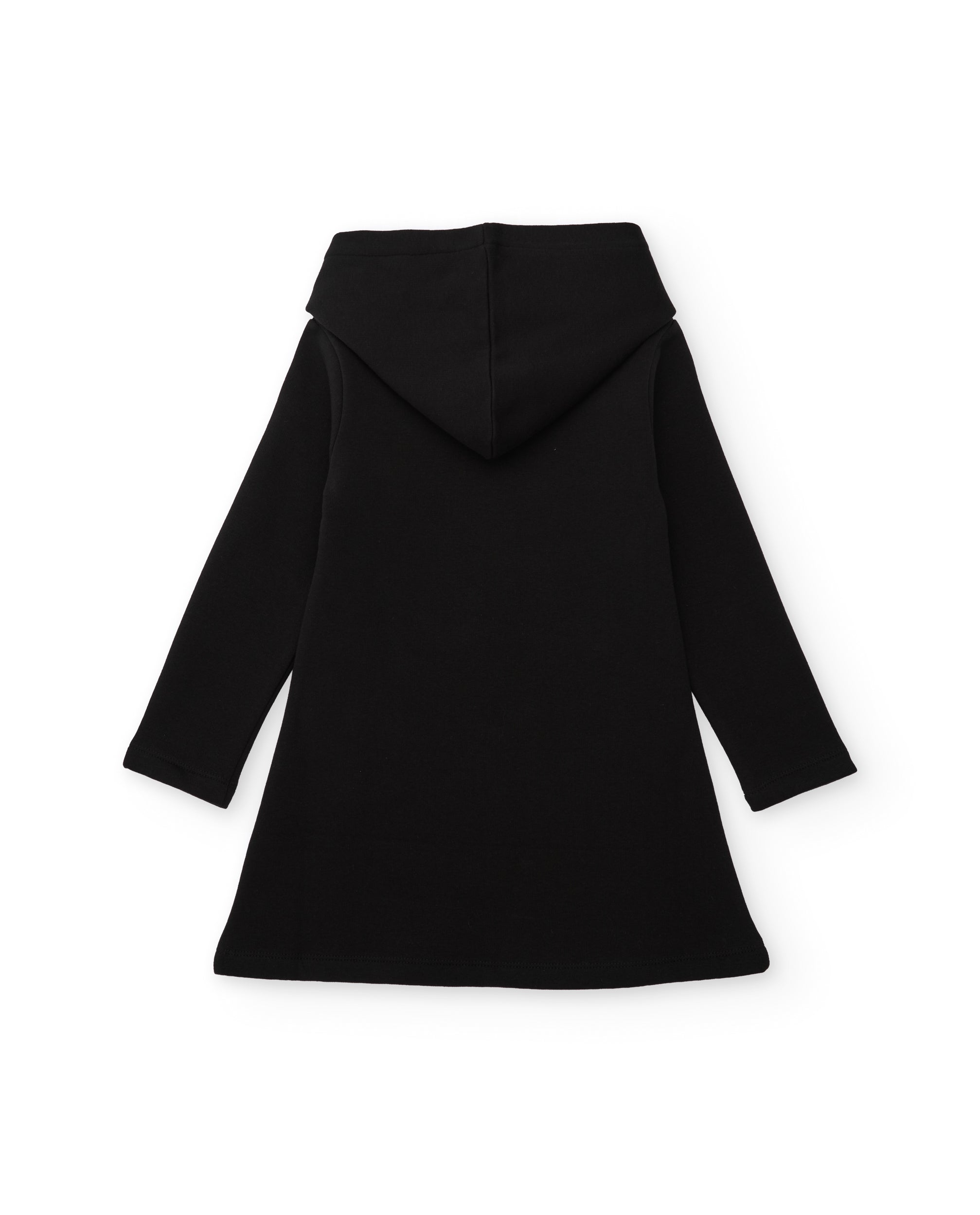 Tuc Tuc Vestito Felpa Bambina Nero con Cappuccio