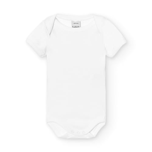 Babidu Bambù body neonato bianco 9 mesi maniche corte