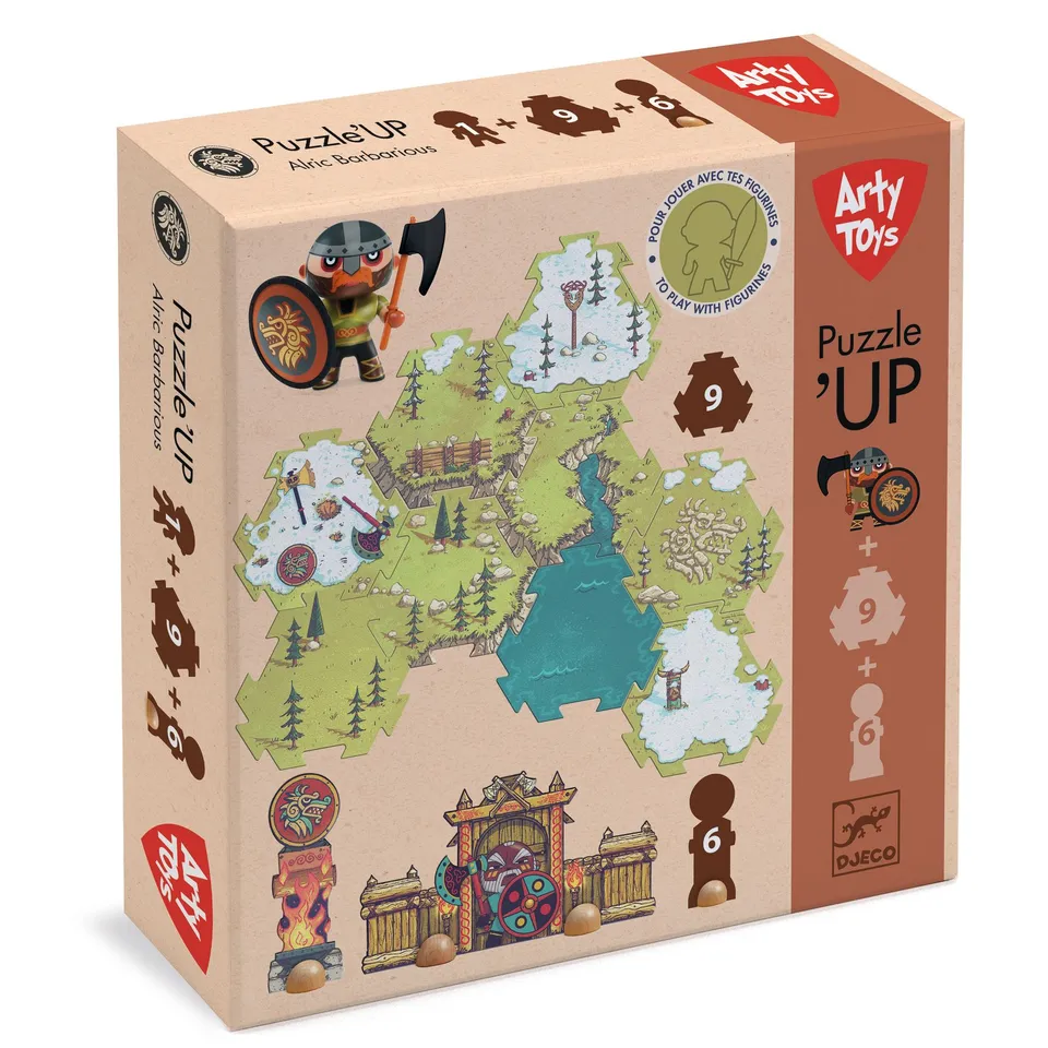 Djeco Arty Toys PuzzlUp Alric Barbarious puzzle 13 pezzi
