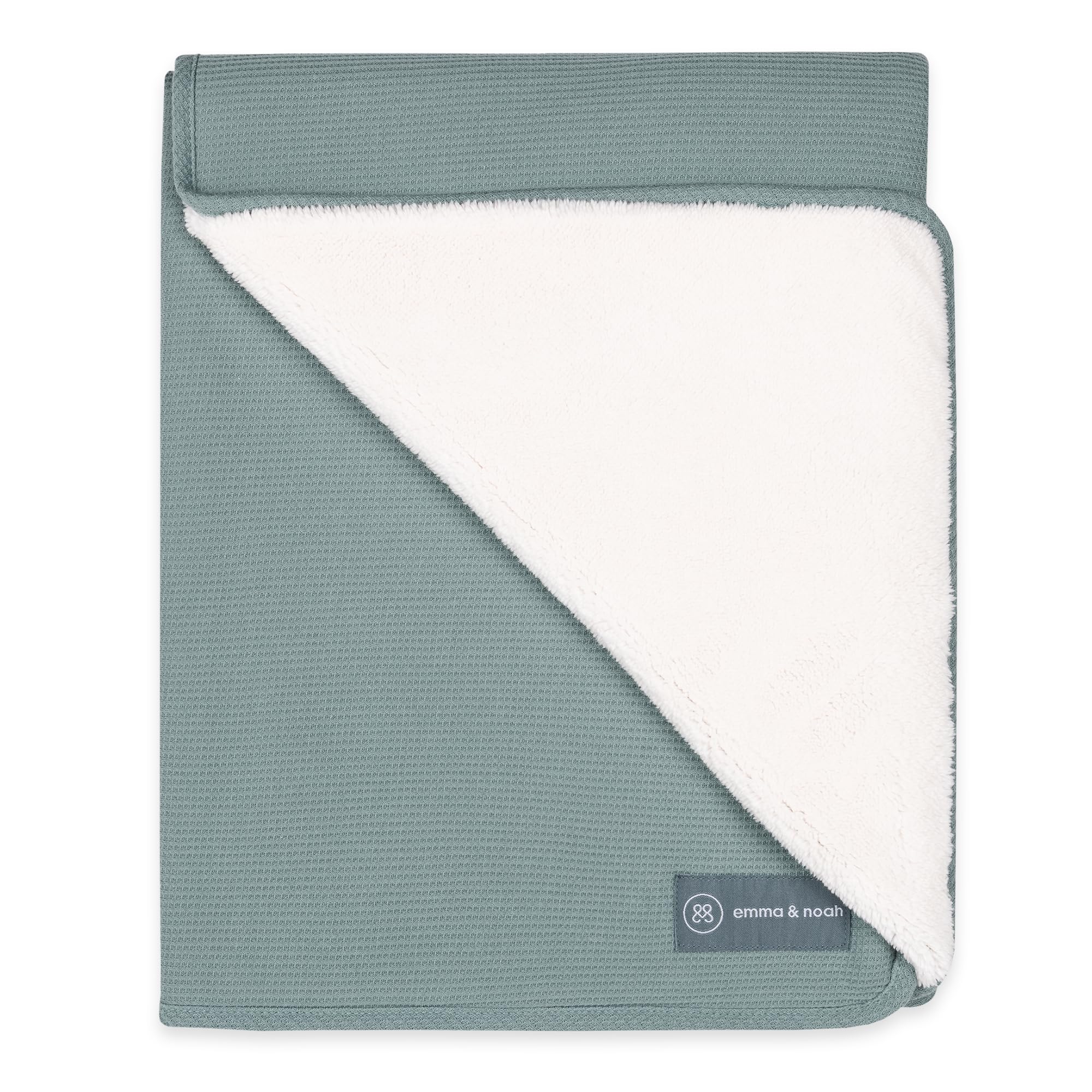 emma & noah Essential coperta neonato 95x75 Mint cotone bio
