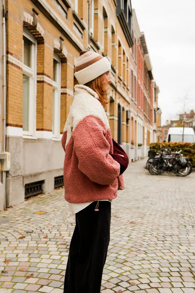 Ella and Rapha Multicolor berretto beanie beige di lana