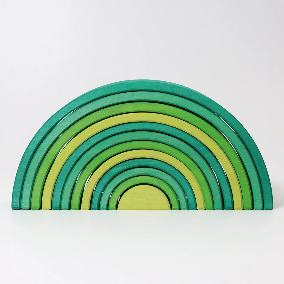 Grimm's arcobaleno legno 12 pezzi forest green