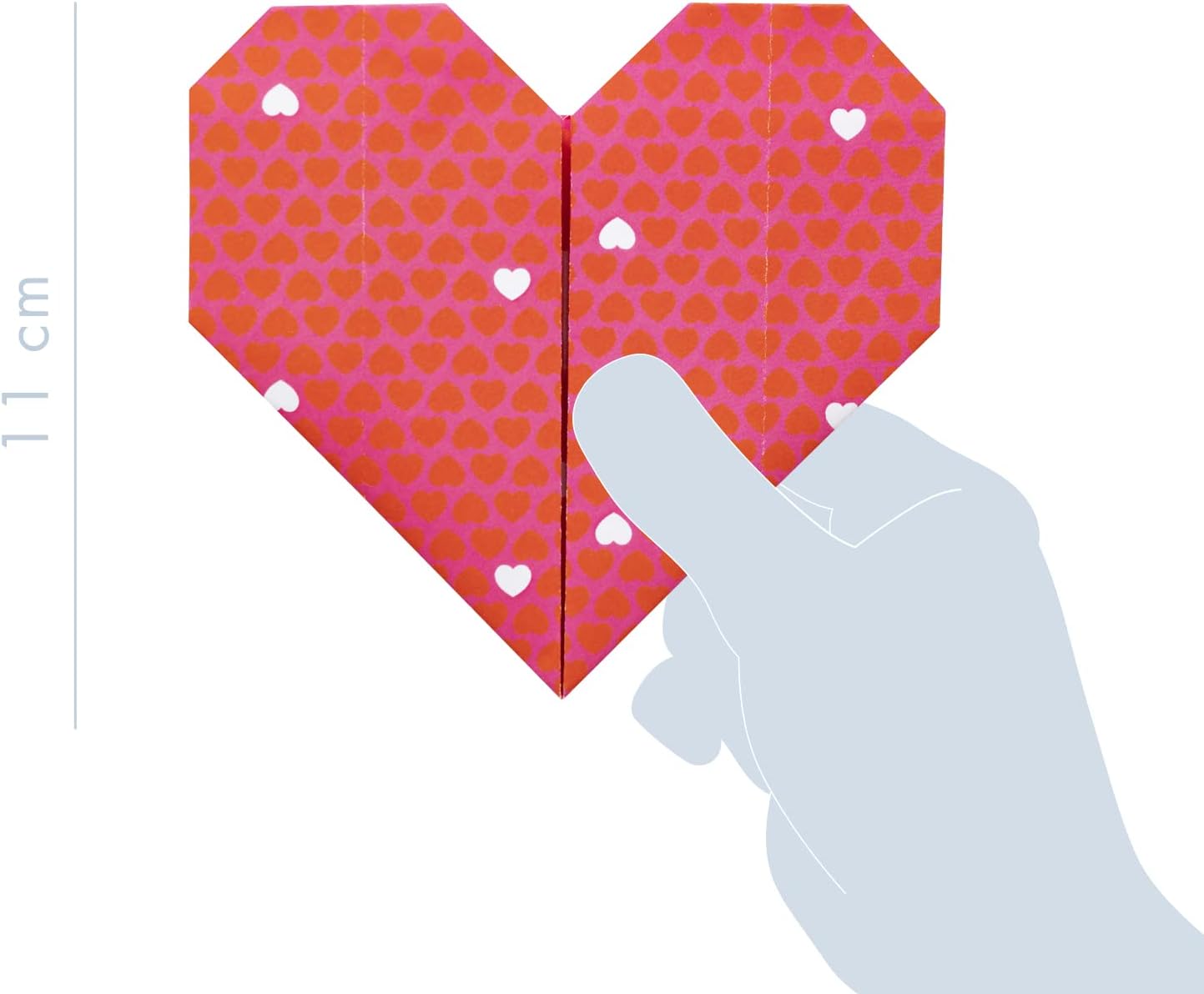 Avenue Mandarine Love carta origami 20x20 60 fogli + adesivi