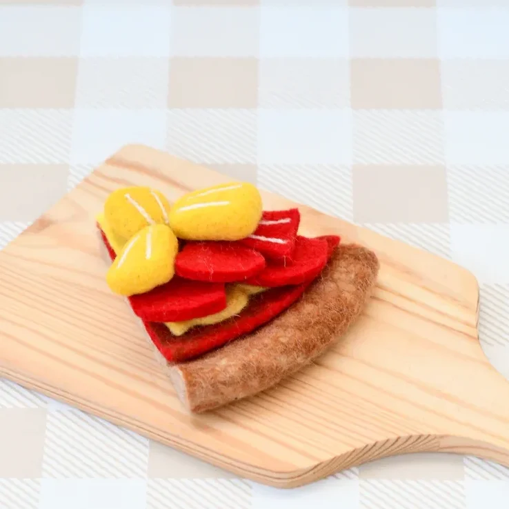 Tara Treasures Hawaiian Pizza giocattolo feltro fatta a mano