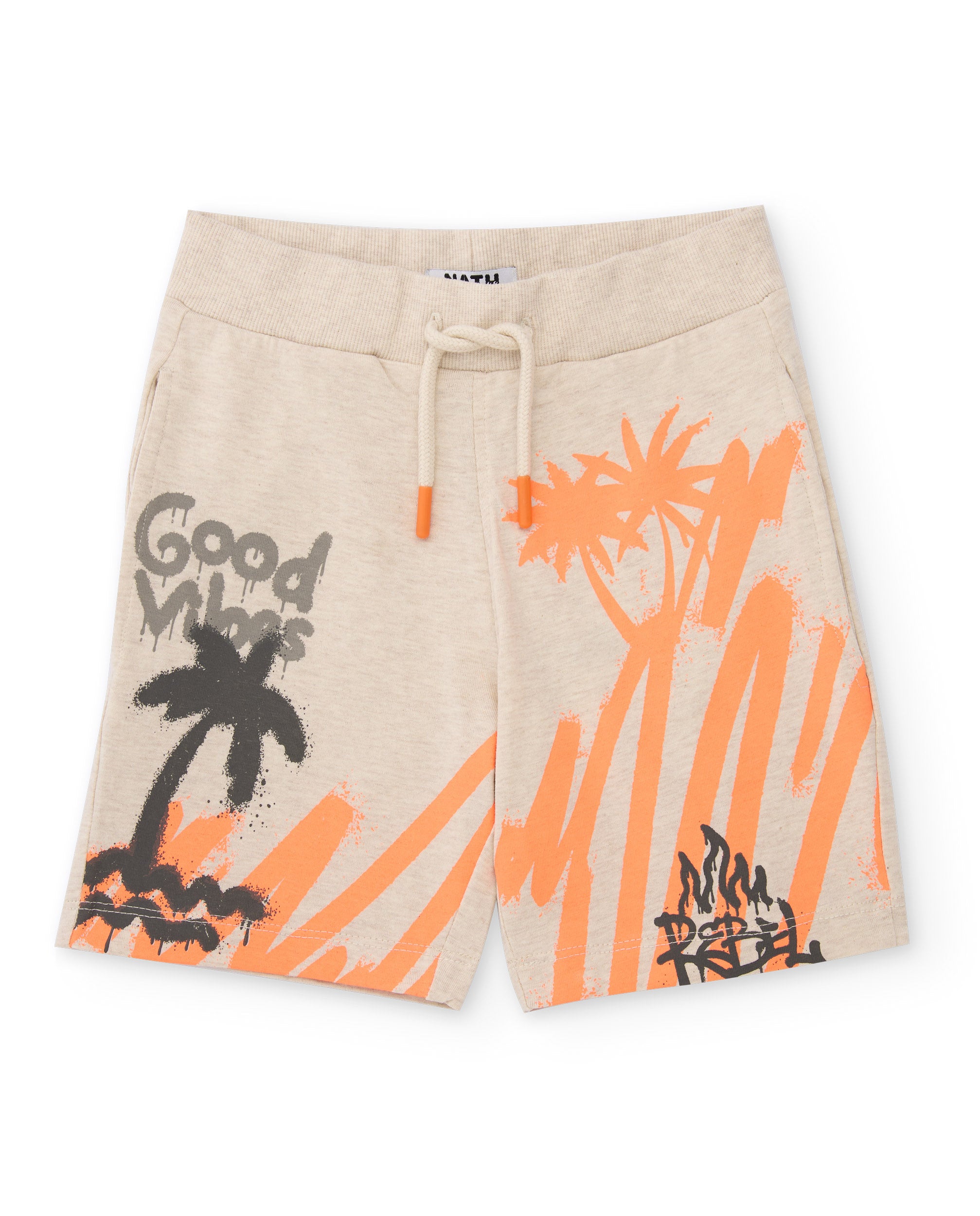 Tuc Tuc bermuda bimbo beige stampa graffiti palme