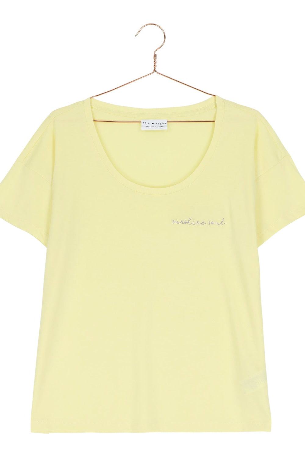 Ella and Rapha Sunshine Soul t-shirt giallo burro donna