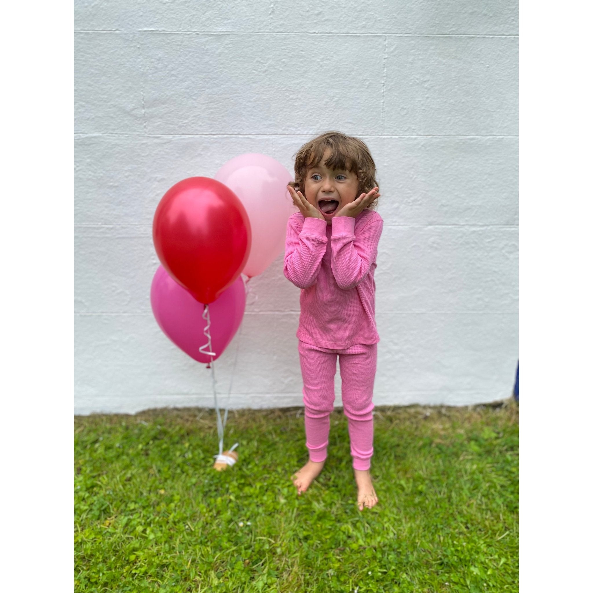Slugs & Snails Bubble Gum Pink pigiama cotone waffle rosa 1-2 anni