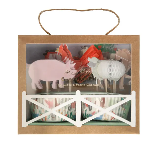 Meri Meri On the Farm kit cupcake fattoria 24 pezzi
