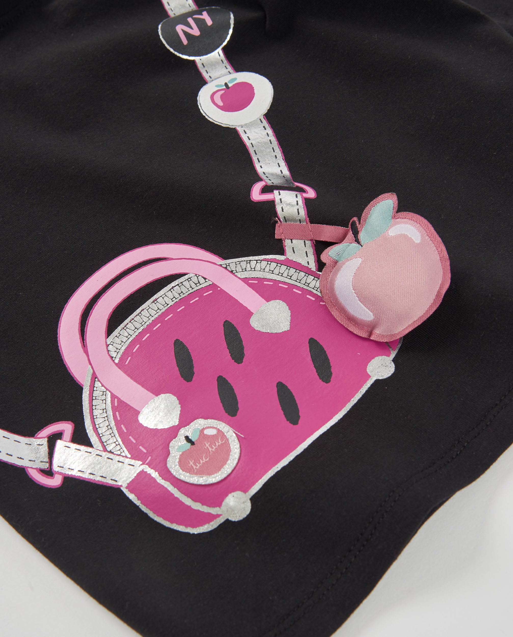 Tuc Tuc t-shirt bambina nera maniche lunghe cotone