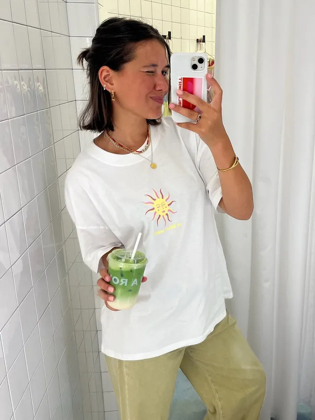 Ella and Rapha LE SOLEIL MAGIC t-shirt donna bianca cotone