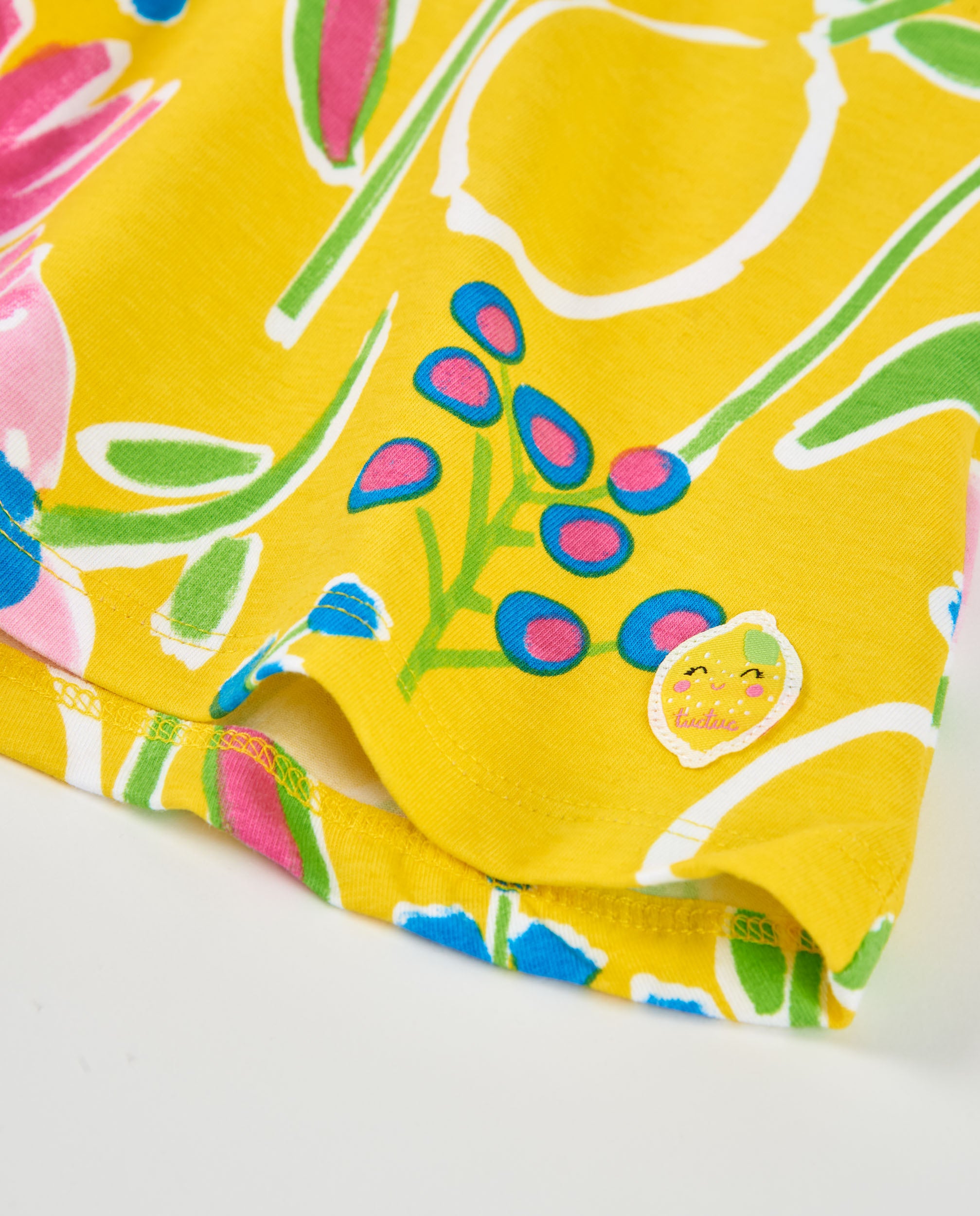 Tuc Tuc vestito bambina giallo fiori collo petali