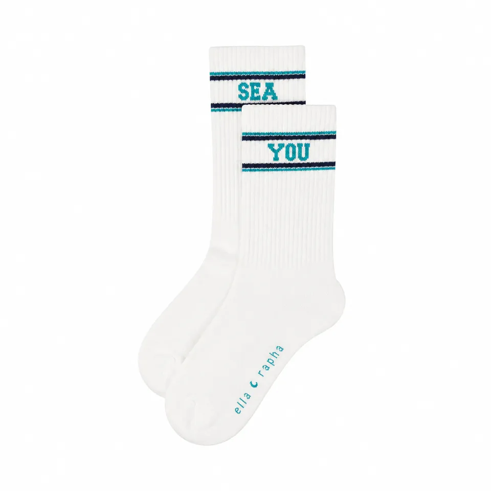 Ella and Rapha Sea You calzini donna aqua in cotone