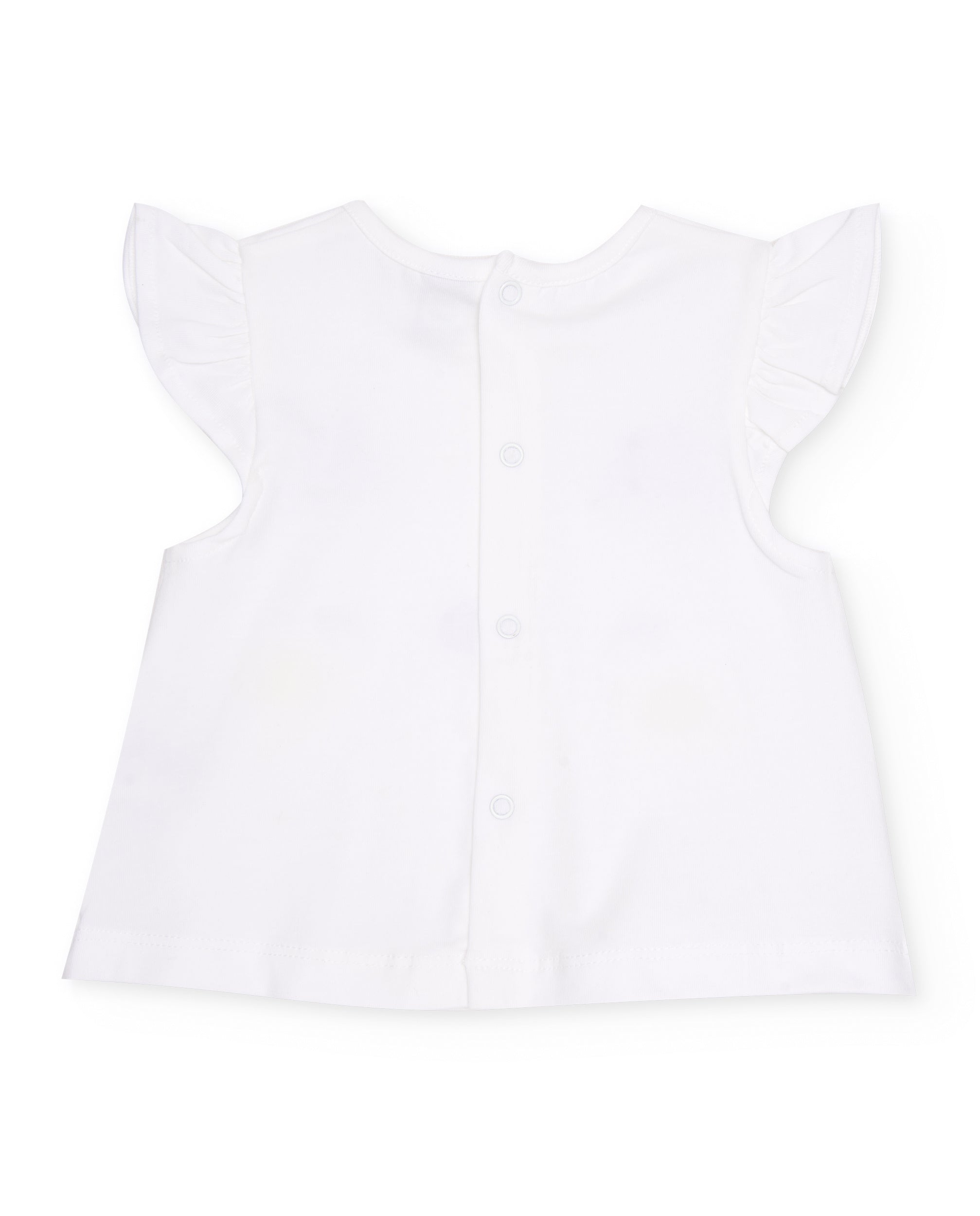 Tuc Tuc completo neonata pois maglietta shorts bianco