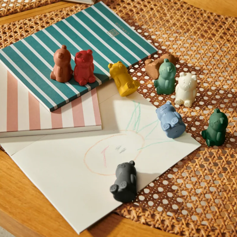 Liewood Wallace Mr Bear pastelli cera 9 pezzi