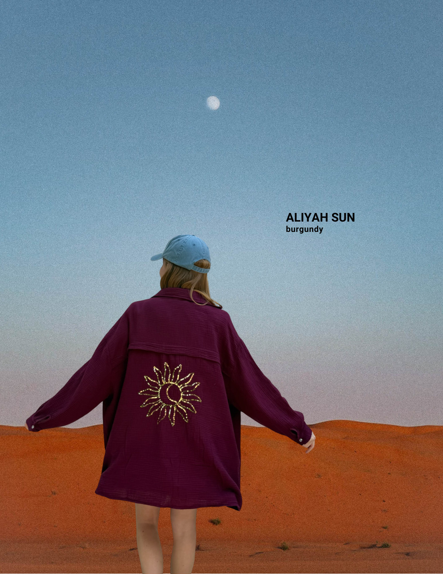 Ella and Rapha Aliyah Sun maglietta burgundy estiva