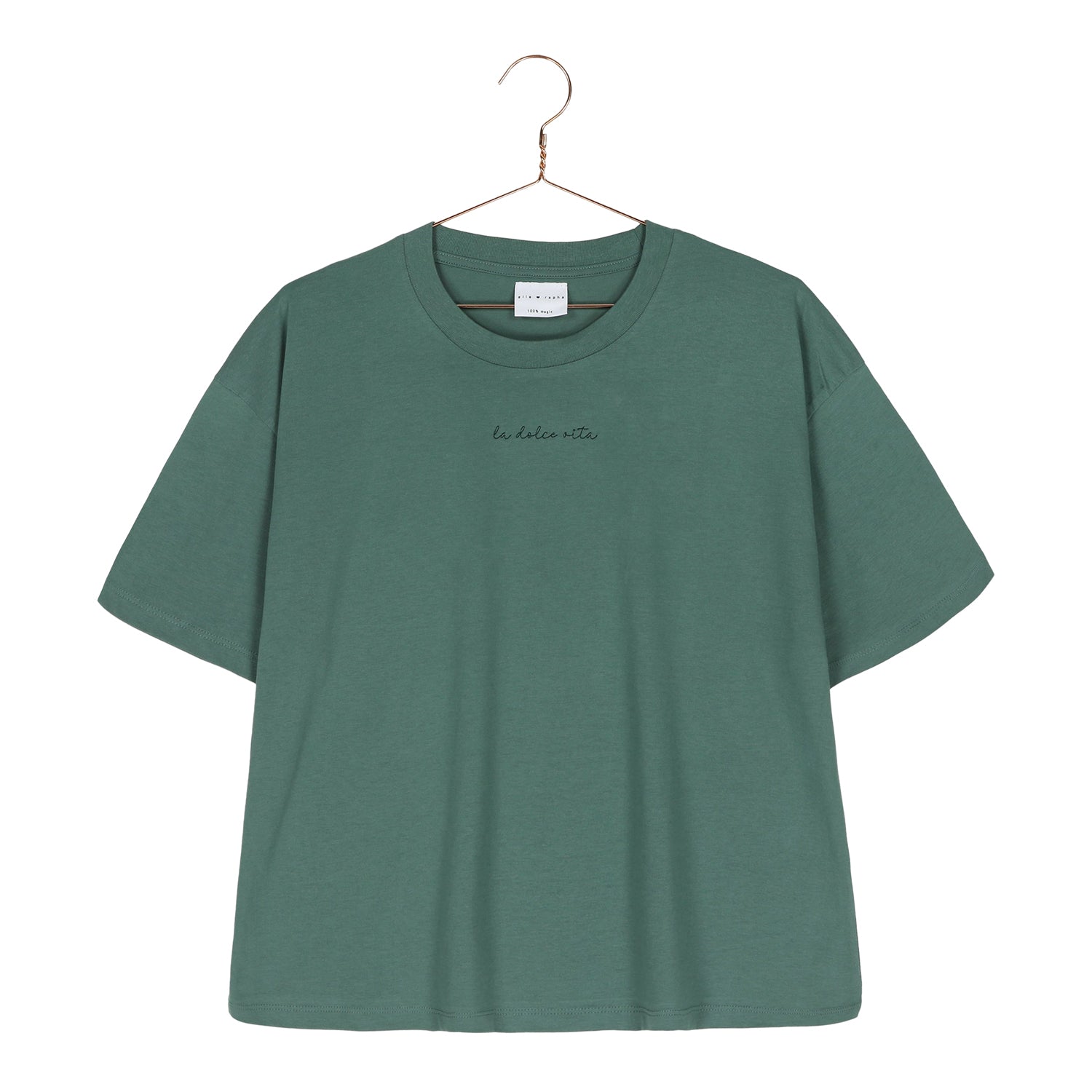 Ella and Rapha Dolce Vita t-shirt verde cotone biologico