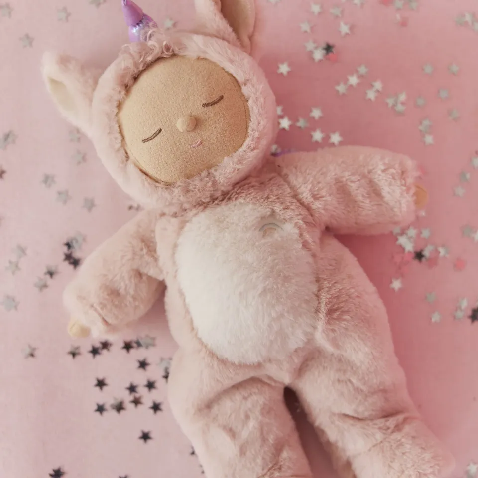 OlliElla Cozy Dinkums Unicorn Sugarpie Pink bambola rosa