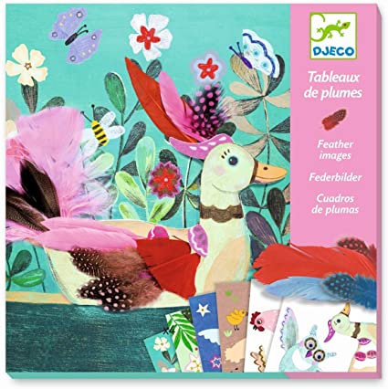 Djeco Feather Pictures Fancy Feathers set artistico piume