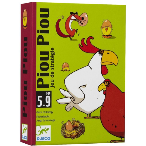 Djeco Piou Piou gioco di carte pollaio 2-4 giocatori