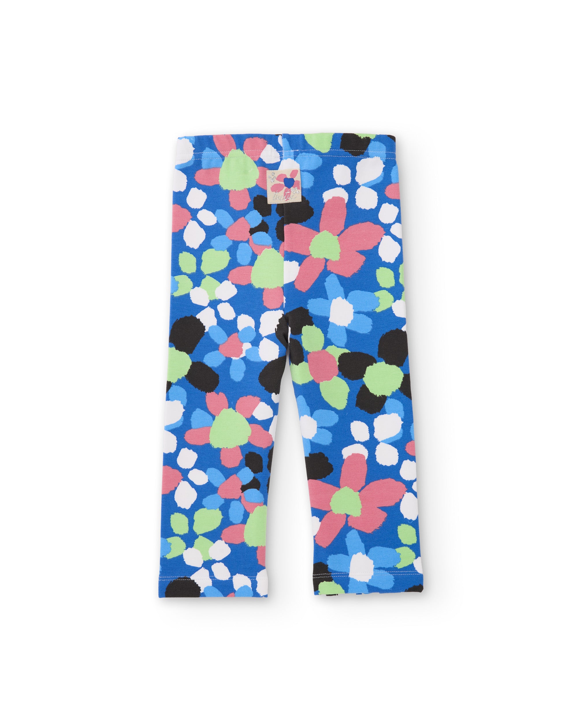 Tuc Tuc Polar Friends leggings bambina blu fiori felpati