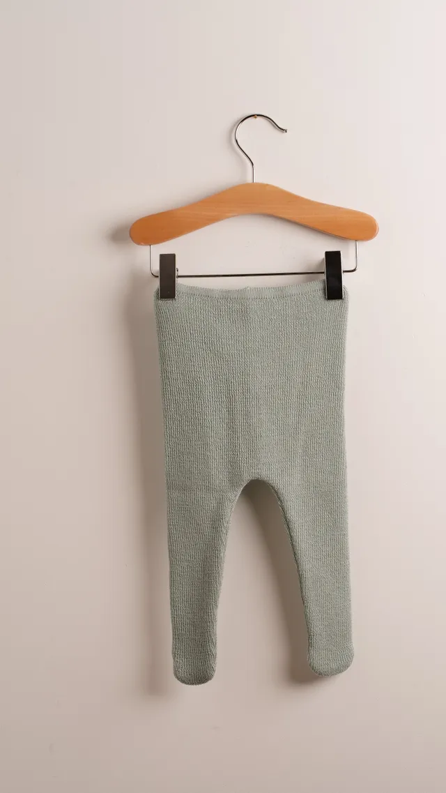 Babyhood collant neonato lana merino verde termoregolante