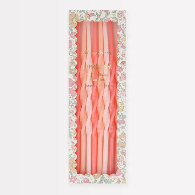 Meri Meri Liberty Wharfedale candele 16 pezzi rosa