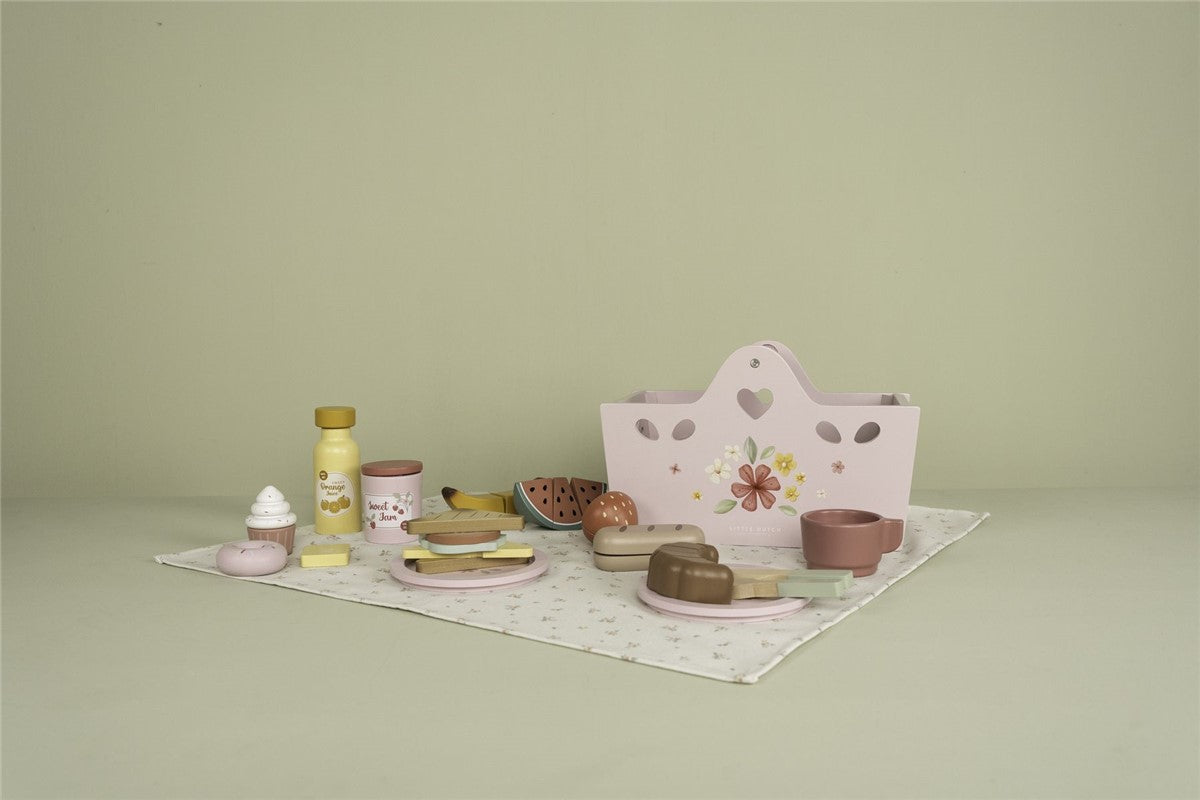 Little Dutch Set Picnic Gioco Legno 31 Pezzi Rosa 3 Anni