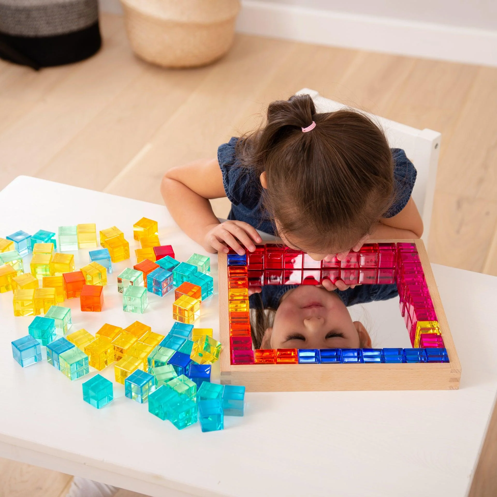 TickiT Gem Cube vassoio specchio 100 cubi acrilici