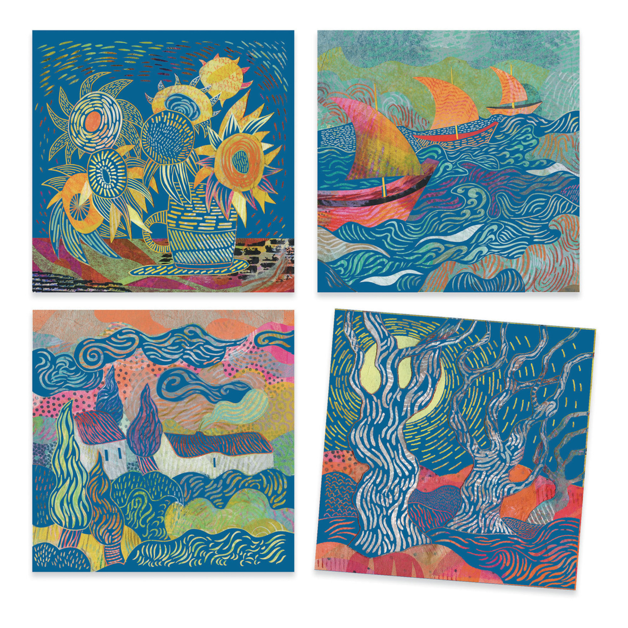 Djeco Inspired by Van Gogh set artistico gratta e disegna