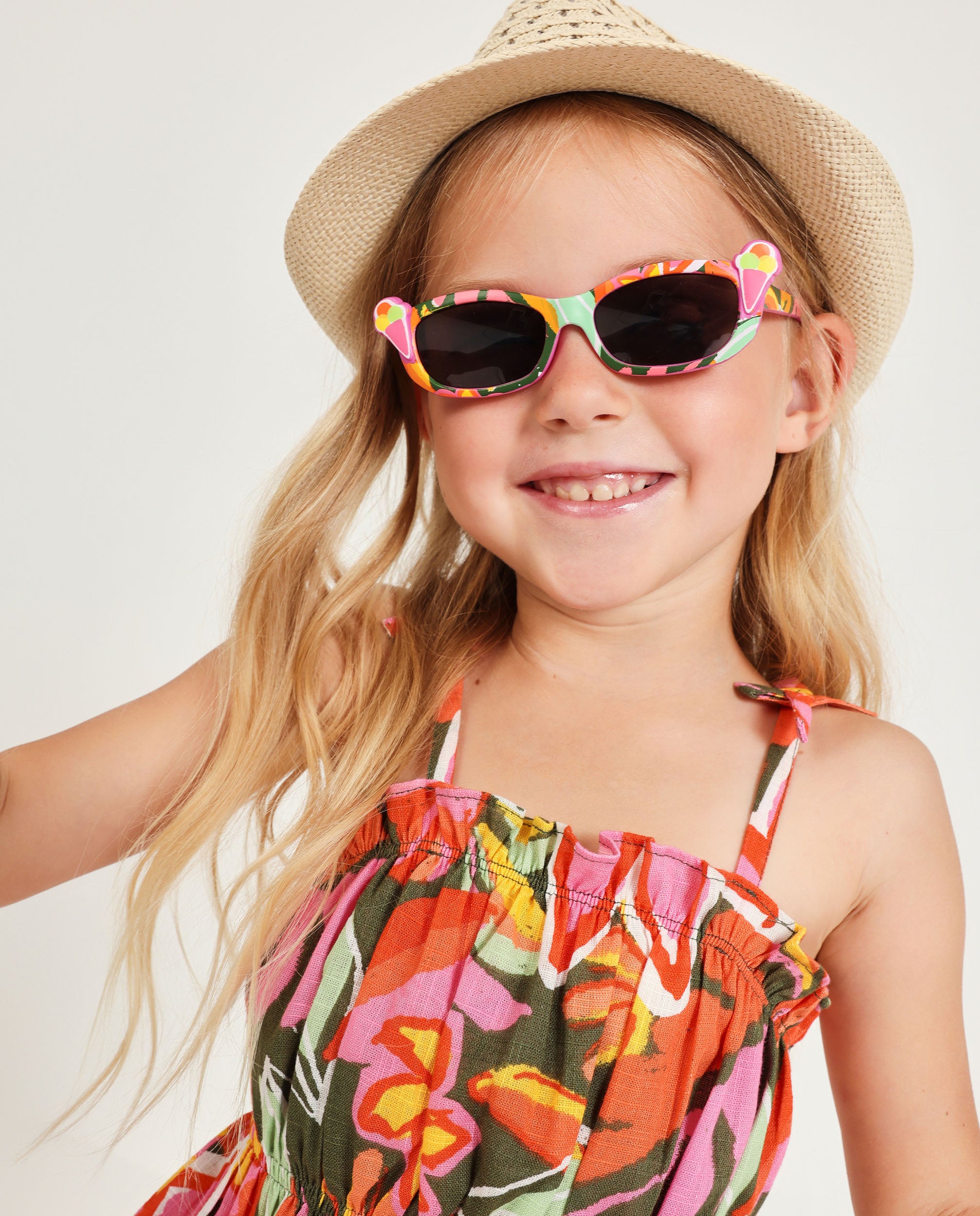 Tuc Tuc occhiali sole bambina fiori rosa
