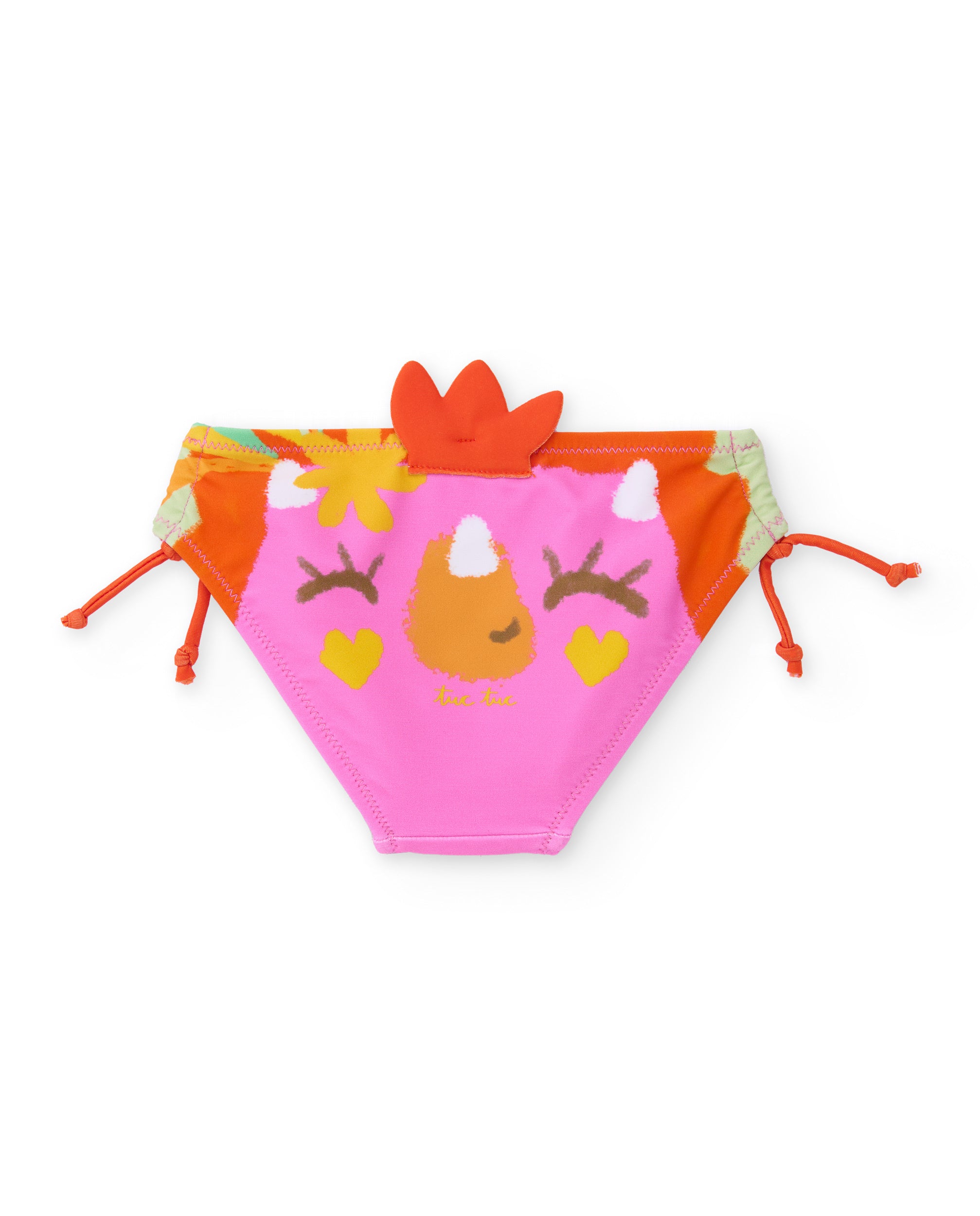 Tuc Tuc slip costume bambina rosa stampa multicolore
