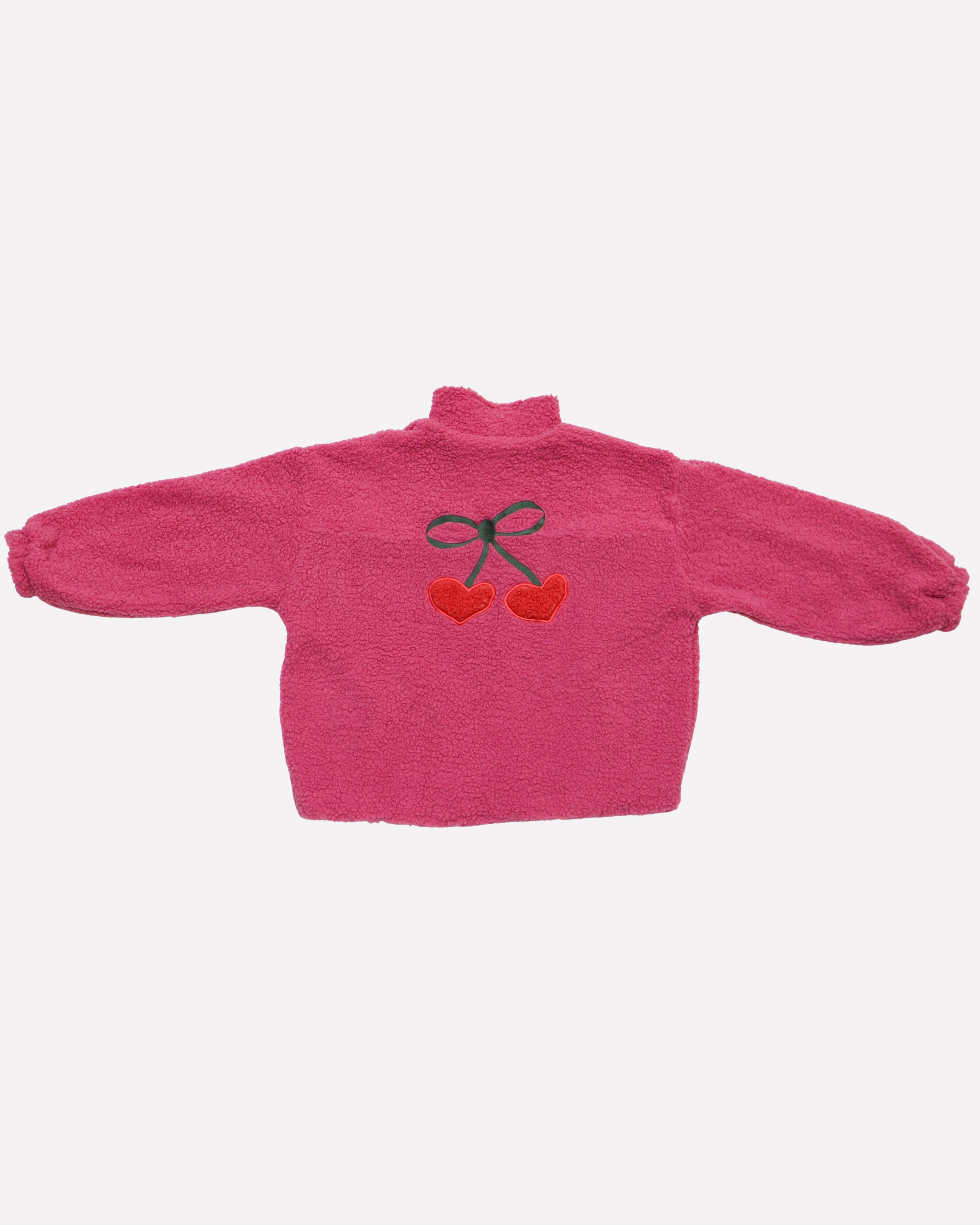 Ella and Rapha Cherry Jacket giacca teddy rosa taglia unica calda