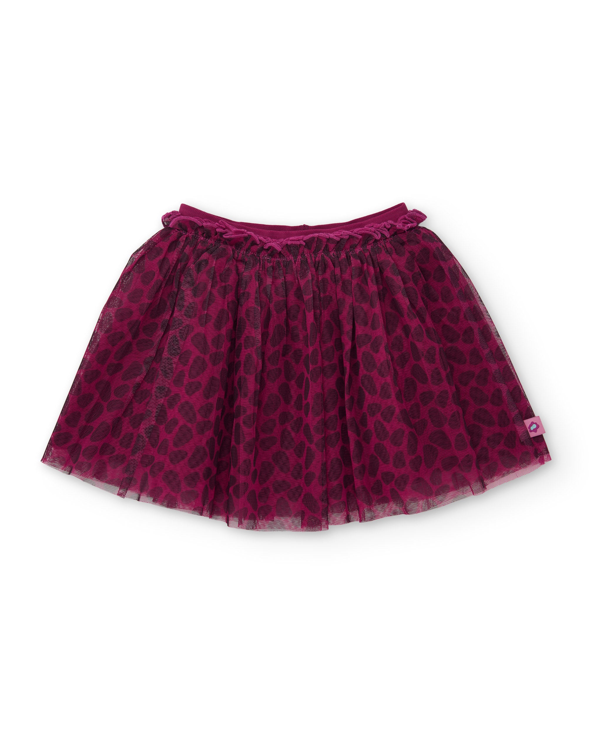 Tuc Tuc Geo-Logic gonna tulle bambina bordeaux animalier