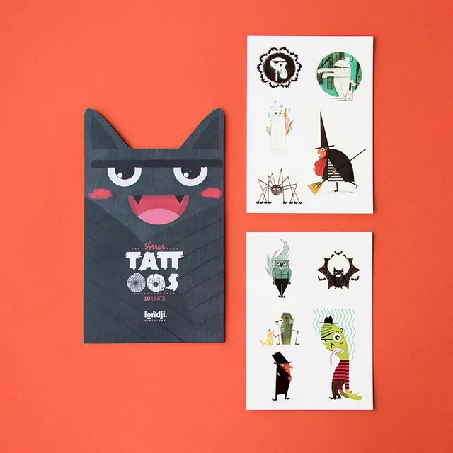 Londji Terror set tatuaggi temporanei bambini mostri