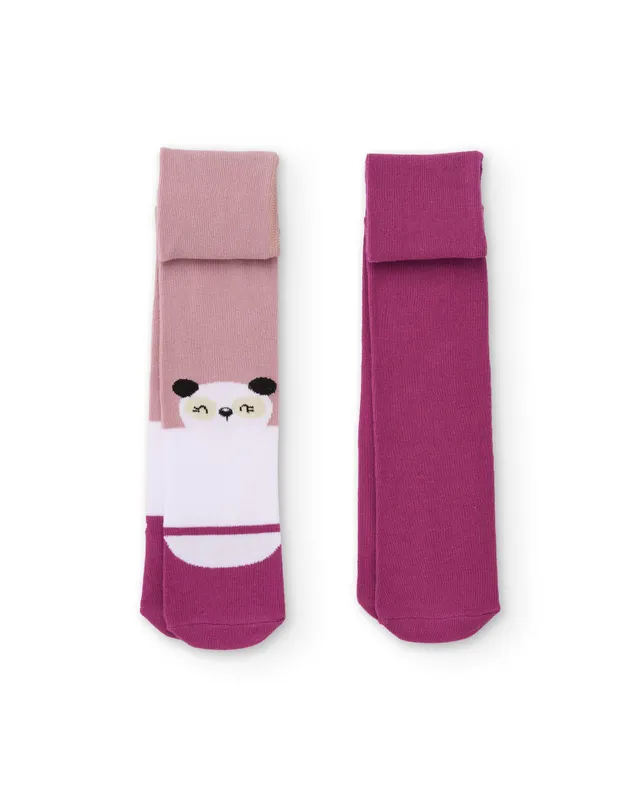 Tuc Tuc collant bambina rosa panda elasticizzato