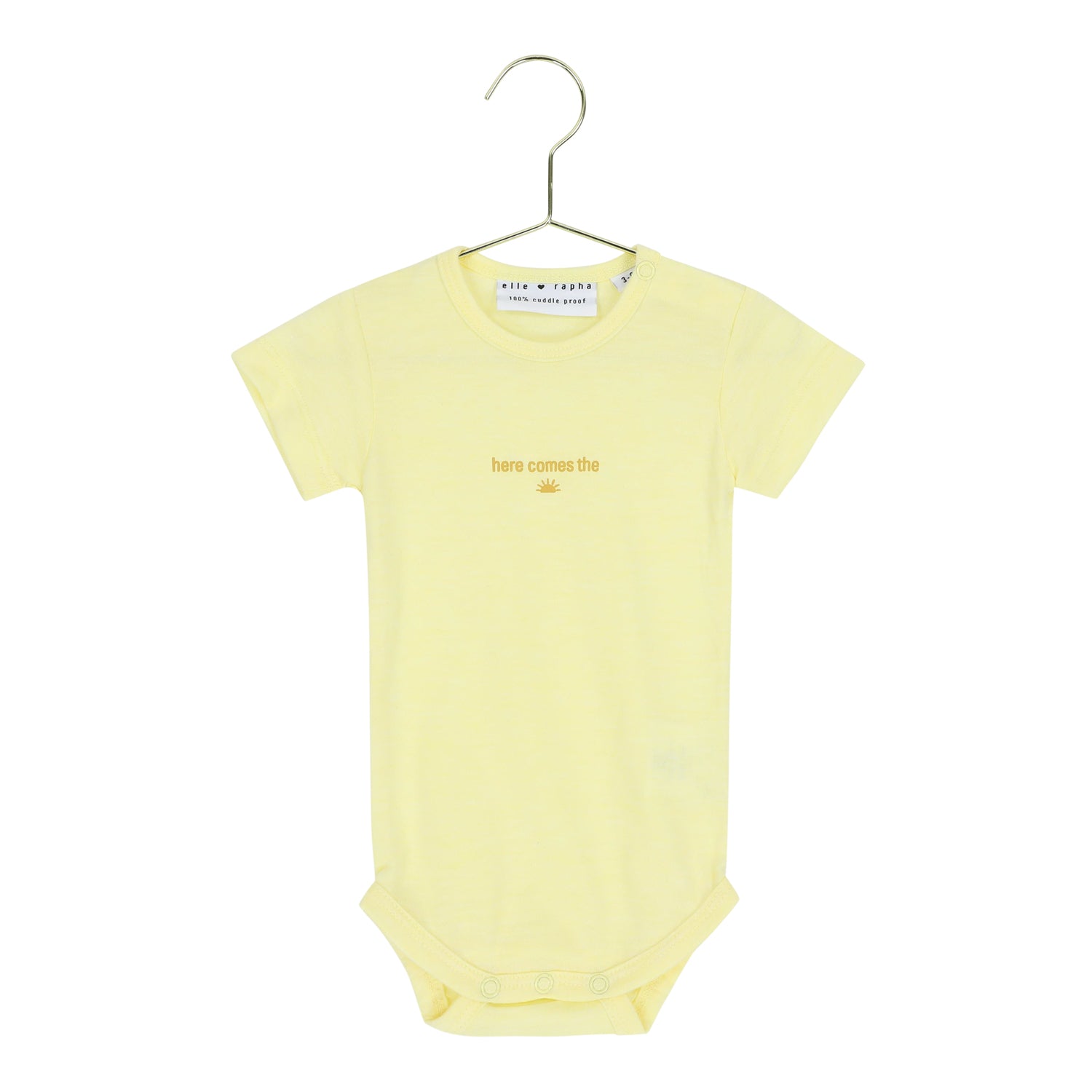 Ella and Rapha Here Comes the Sun body neonato giallo