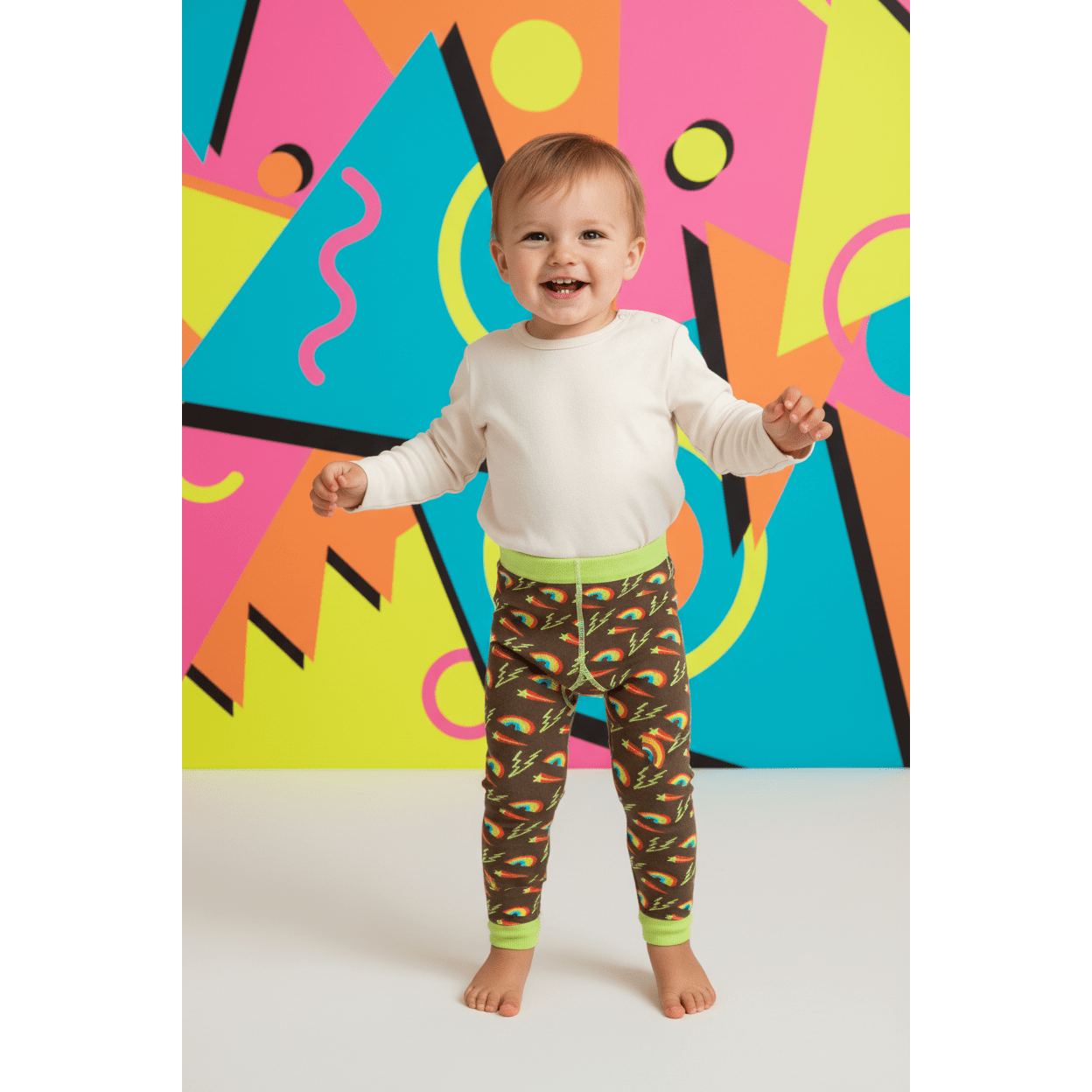 Slugs & Snails Retro leggings bimba marrone cotone bio