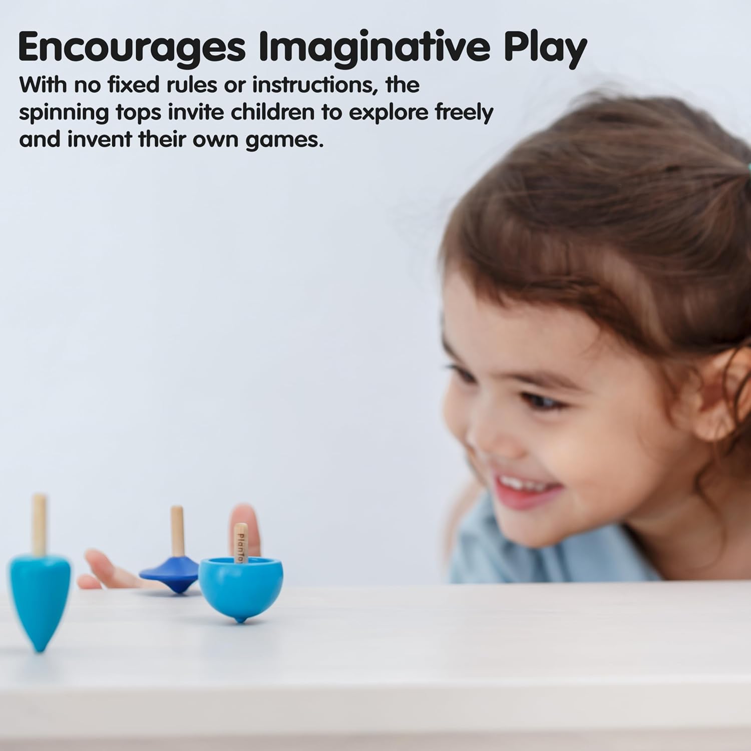 Plan Toys Mini Game trottole legno set 4 pezzi