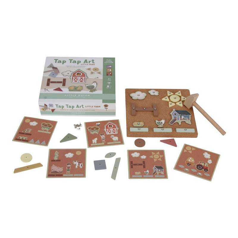 Little Dutch Little Farm gioco martello con chiodini legno 4 anni